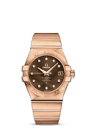 Omega Constellation Co-Axial 35 Red Gold / Brown
